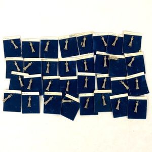 Lot of 32 Vintage 1982 World’s Fair Sunsphere Charms, Silver Plate Knoxville TN